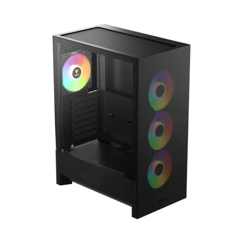 Case GAMDIAS AURA GC15 ARGB Black | Mid Tower | Kính Cường Lực | RGB